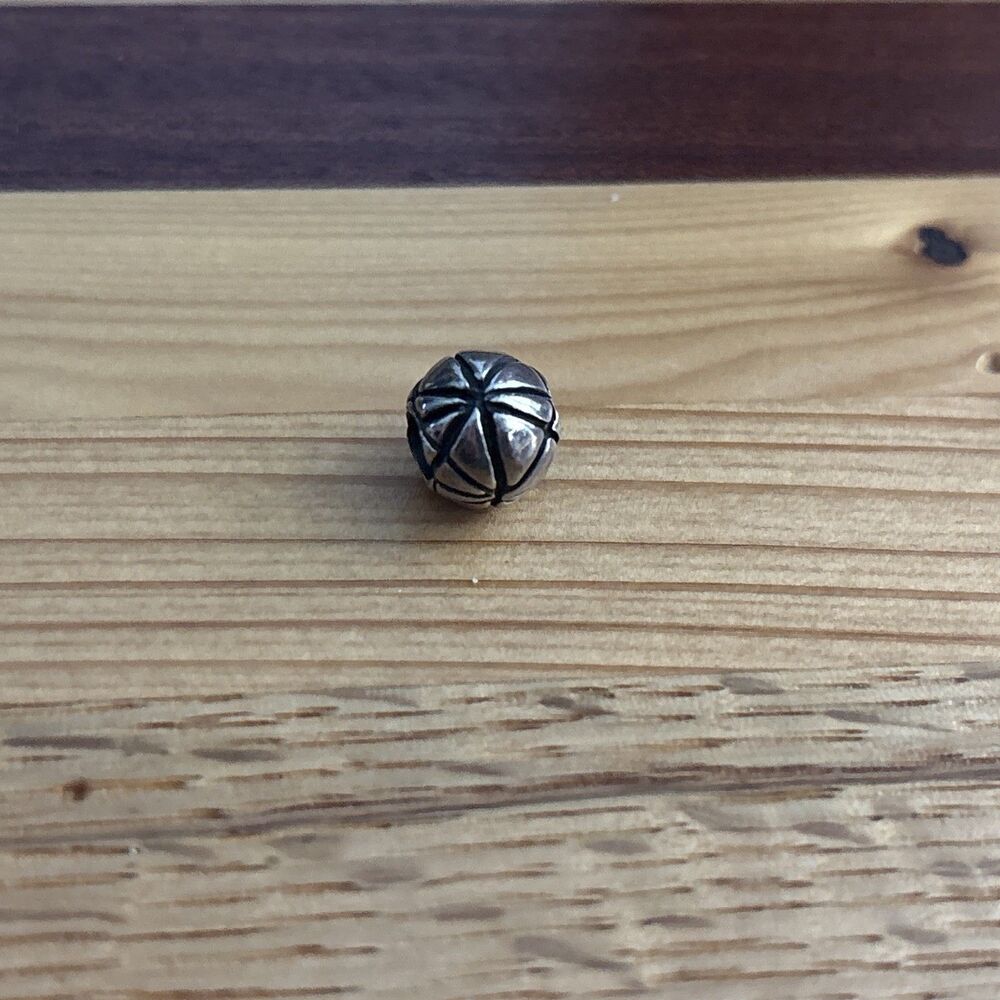 Authentic Trollbeads Sterling Silver Petanque Charm Bead #11201 Retired